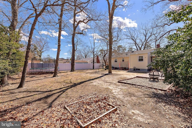 412 Prospect Ave, Pine Beach, NJ 08741 - view of yard with fence and a trampoline