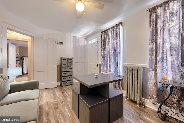 731 Locust St, Columbia, PA 17512 - office space featuring ceiling fan, radiator, and light wood-style floors