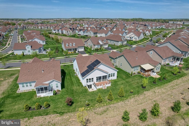 drone / aerial view featuring a residential view