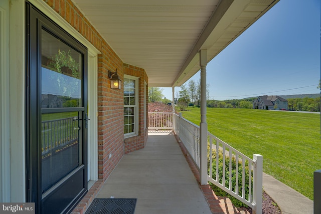 view of patio / terrace with a porch