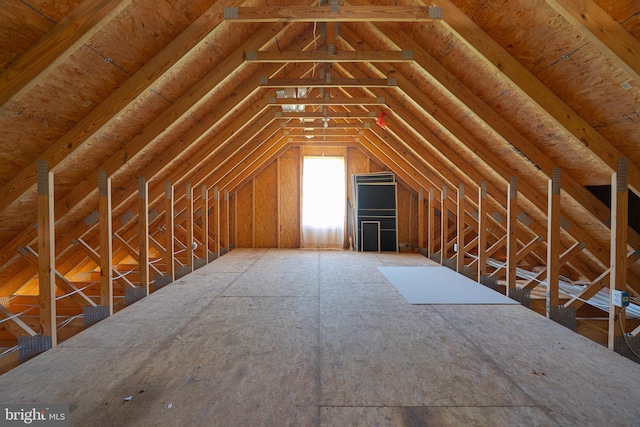view of attic