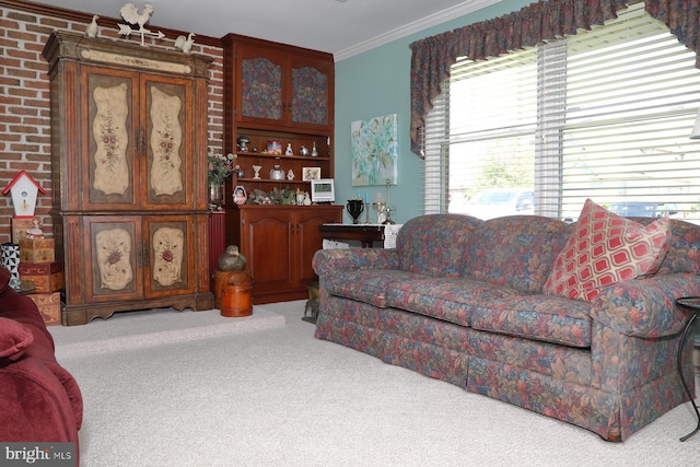 2426 Mount Pleasant Rd, Mount Joy, PA 17552 - living room featuring carpet and ornamental molding