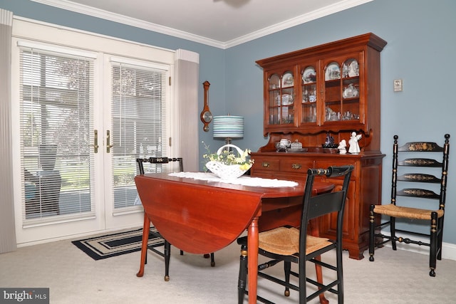 2426 Mount Pleasant Rd, Mount Joy, PA 17552 - dining space with light colored carpet, healthy amount of natural light, and ornamental molding