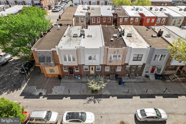 aerial view with a residential view
