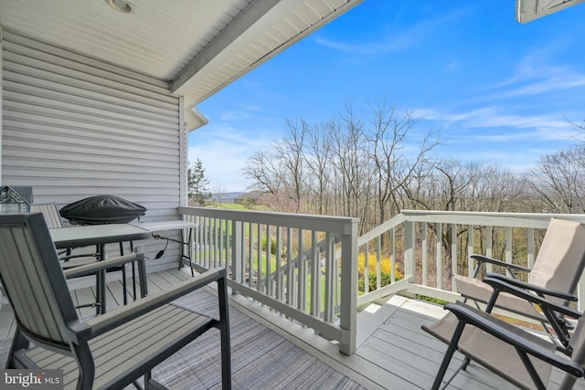 view of wooden deck