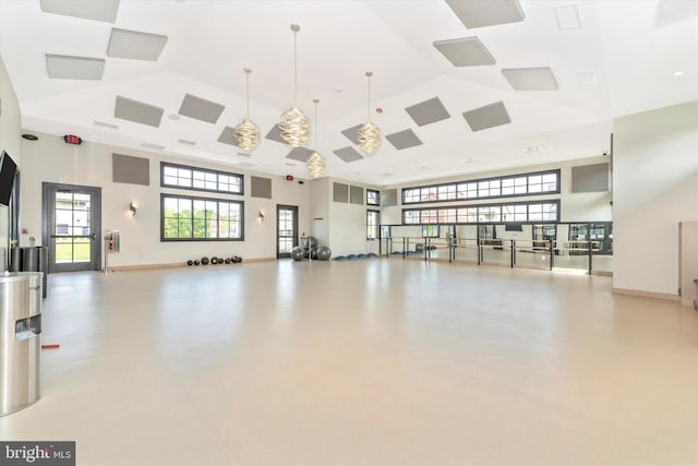 9743 Wyndham Dr, Frederick, MD 21704 - miscellaneous room with high vaulted ceiling and plenty of natural light