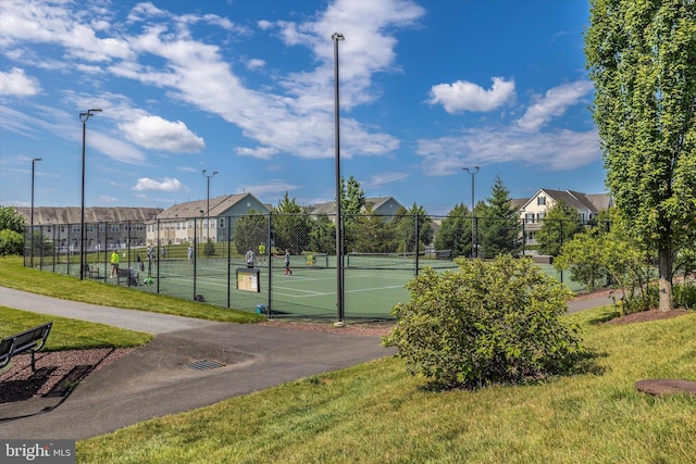 9743 Wyndham Dr, Frederick, MD 21704 - view of tennis court featuring a residential view