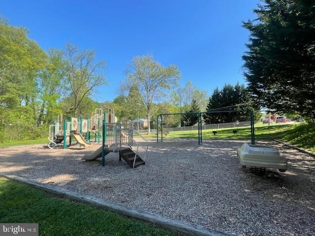 view of community jungle gym
