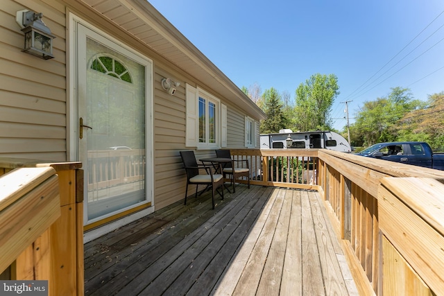 view of wooden deck