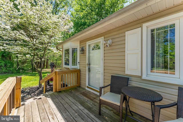 view of wooden deck