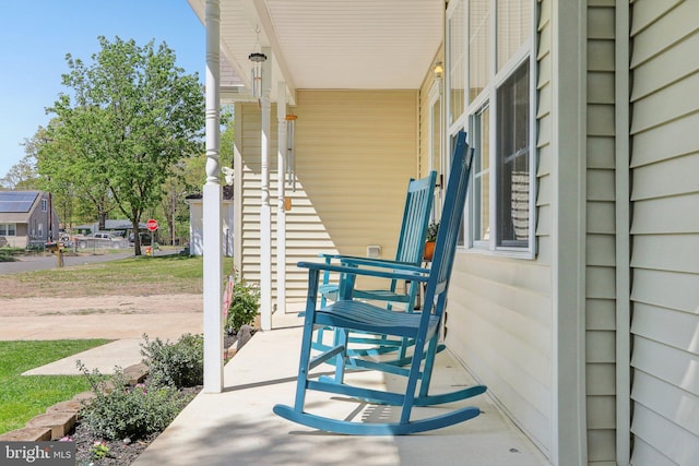 view of patio with covered porch
