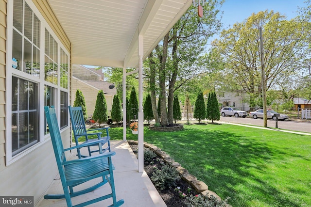 view of patio / terrace with a porch