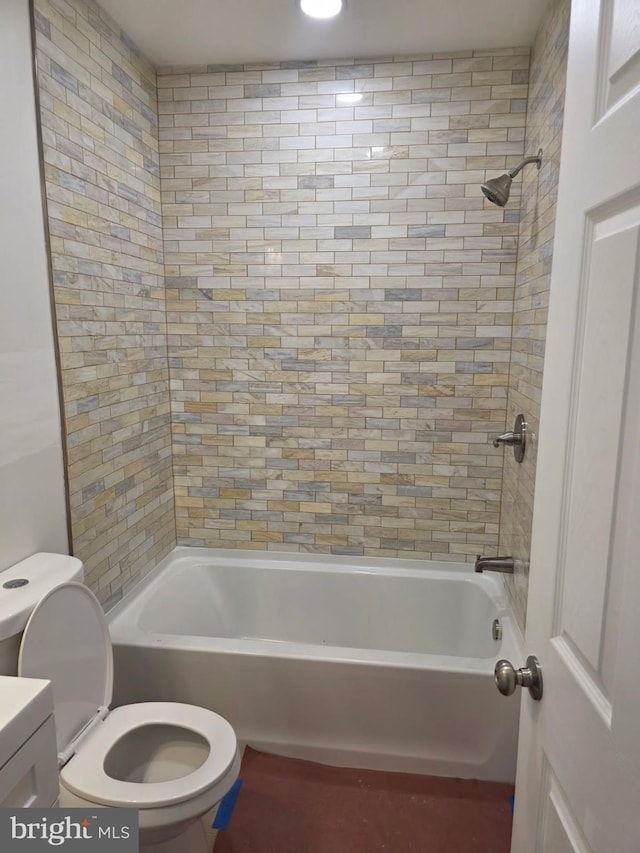 full bath with toilet and  shower combination