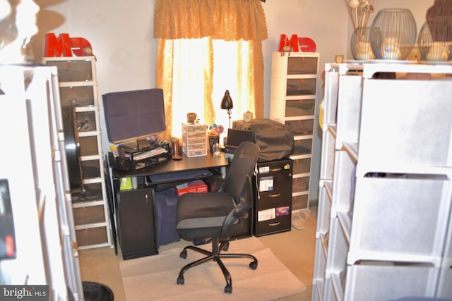 view of home office