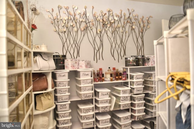 view of storage area