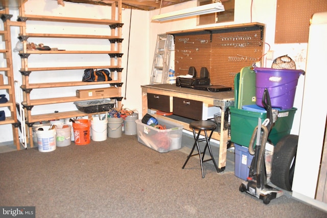 view of storage area