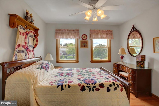 8 Roger Ave, Shippensburg, PA 17257 - bedroom featuring light wood-style flooring, a ceiling fan, and baseboards