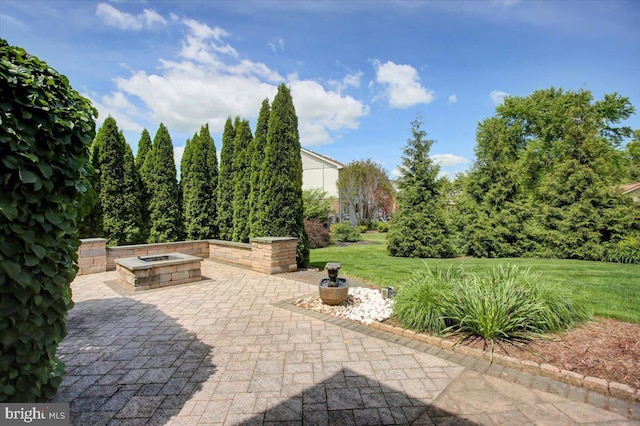 8 Roger Ave, Shippensburg, PA 17257 - view of patio featuring an outdoor fire pit