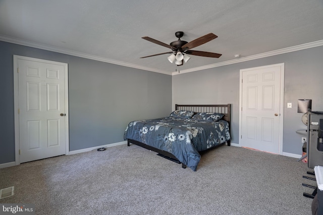 2417 Buck Hill Rd, Gerrardstown, WV 25420 - bedroom with carpet flooring, baseboards, and ornamental molding