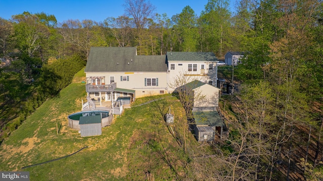 2417 Buck Hill Rd, Gerrardstown, WV 25420 - bird's eye view featuring a forest view