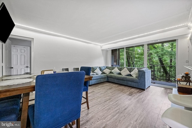 1423 Northgate Sq Unit 1423-11C, Reston, VA 20190 - living room with wood finished floors