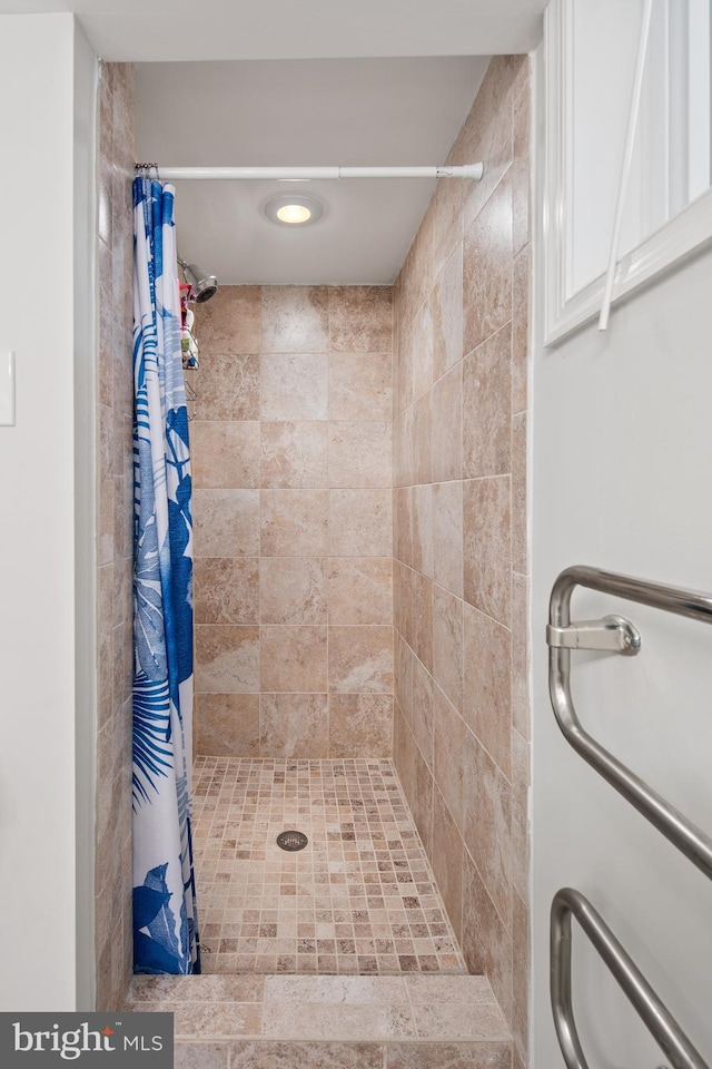 full bathroom featuring a shower stall