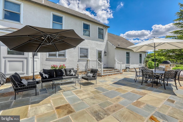 1071 Highland Rd, Newtown, PA 18940 - view of patio featuring an outdoor living space and outdoor dining area