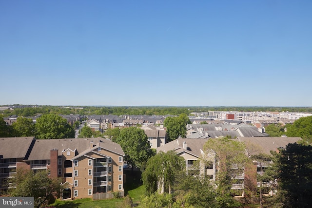 aerial view featuring a residential view