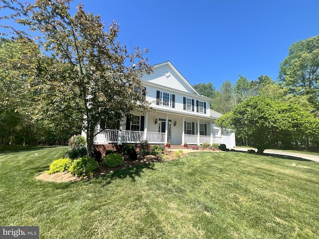 22982 Sheffield Ct, Hollywood, MD 20636 - view of front of home with a porch and a front lawn