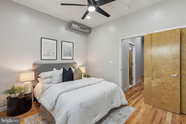 1211 Annin St, Philadelphia, PA 19147 - bedroom featuring light wood-type flooring, baseboards, a ceiling fan, and recessed lighting