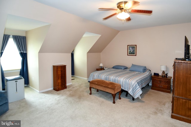 3505 Fox Ridge Rd, Waldorf, MD 20601 - carpeted bedroom with lofted ceiling and ceiling fan