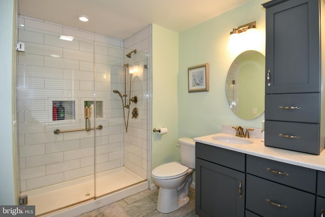 3505 Fox Ridge Rd, Waldorf, MD 20601 - full bath with toilet, a stall shower, vanity, and tile patterned floors
