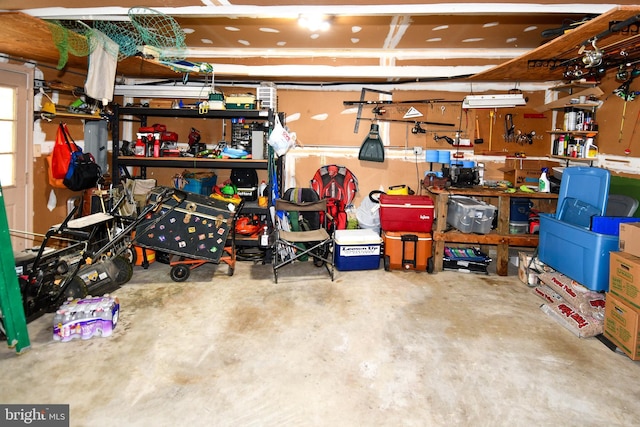 3505 Fox Ridge Rd, Waldorf, MD 20601 - garage featuring a workshop area