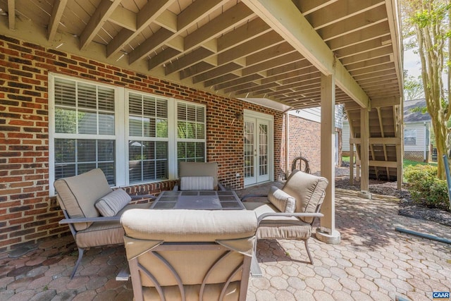 view of patio with french doors