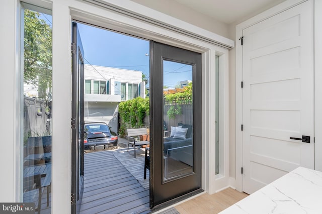 430 15th St SE, Washington, DC 20003 - doorway to outside featuring plenty of natural light and light wood finished floors