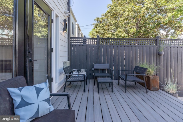 430 15th St SE, Washington, DC 20003 - wooden deck with fence and outdoor lounge area