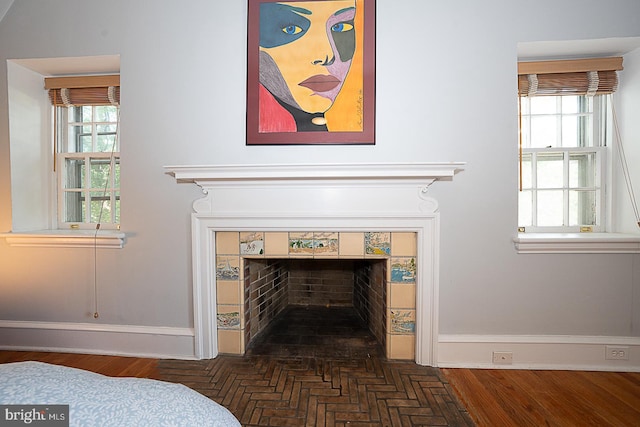 701 Argyle Rd, Wynnewood, PA 19096 - detailed view of a fireplace and baseboards
