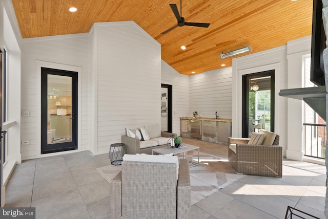 5908 Calla Dr, Mclean, VA 22101 - view of patio featuring ceiling fan and an outdoor living space