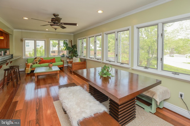 sunroom / solarium with a healthy amount of sunlight