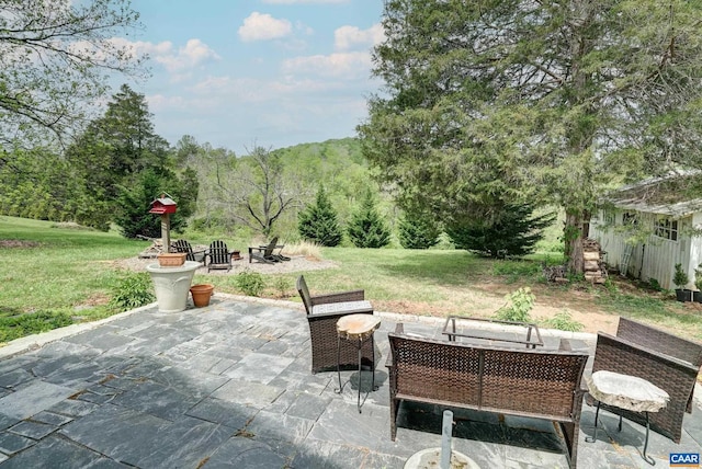 view of patio featuring outdoor dining area
