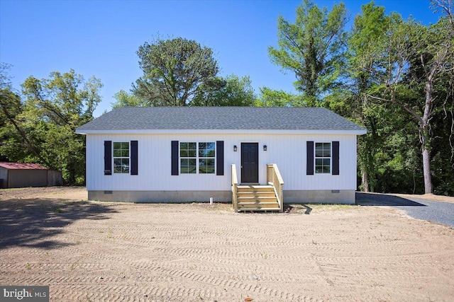 4205 Cabin Creek Hurlock Rd, Hurlock, MD 21643 - manufactured / mobile home featuring roof with shingles and crawl space