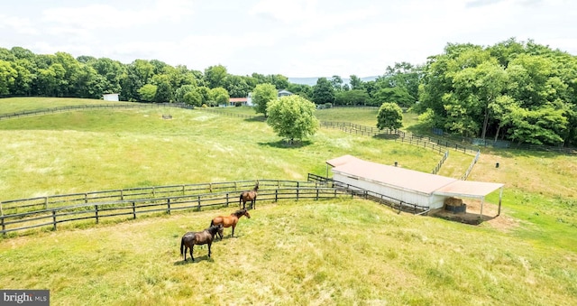537 Cannon Ball Rd, Berryville, VA 22611 - view of yard with a view of countryside, an exterior structure, and an enclosed horse arena