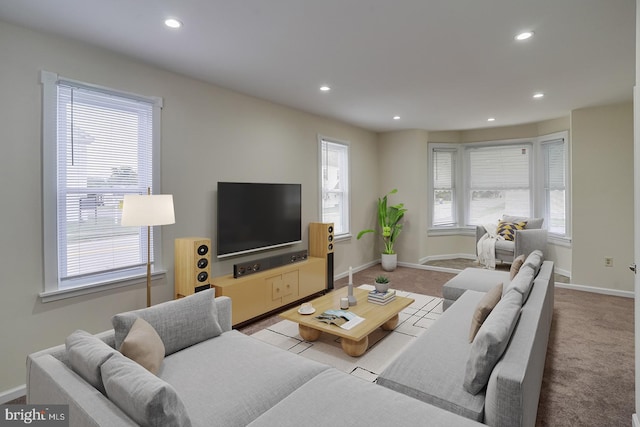 25 E High St, Felton, DE 19943 - carpeted living room with recessed lighting