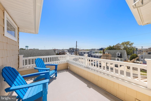 balcony with a residential view