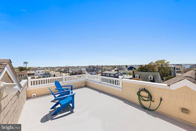 view of patio / terrace featuring a residential view
