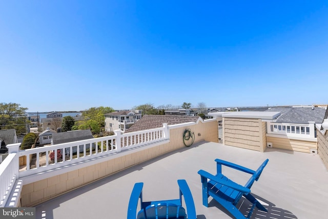 view of patio featuring a residential view