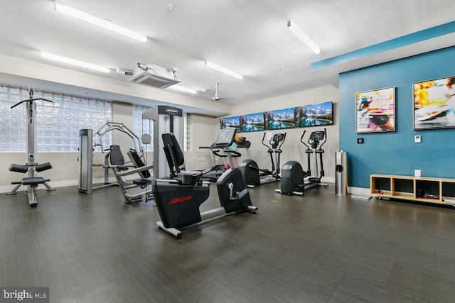 1320 Fenwick Ln Unit 402, Silver Spring, MD 20910 - exercise room featuring baseboards