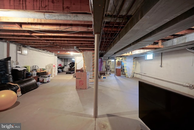 view of below grade area