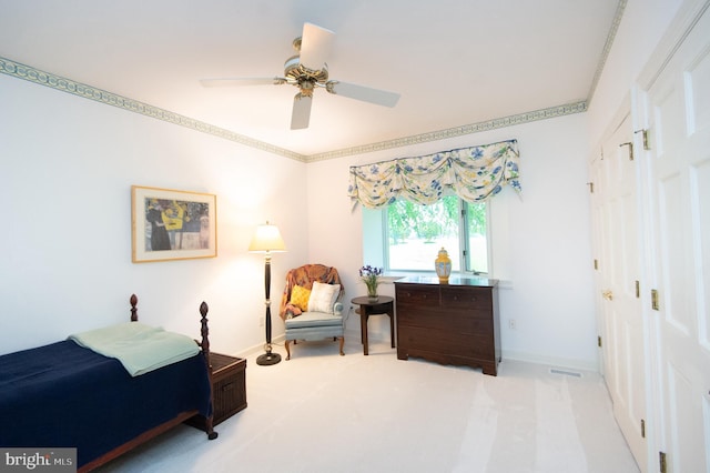2210 Horns Point Rd, Cambridge, MD 21613 - bedroom with carpet floors, baseboards, and ceiling fan