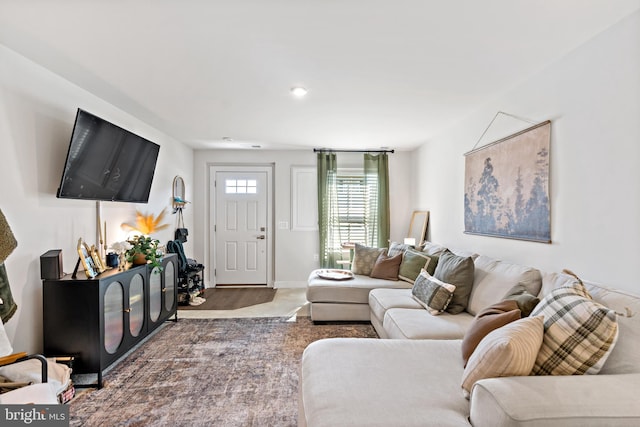 living room with baseboards